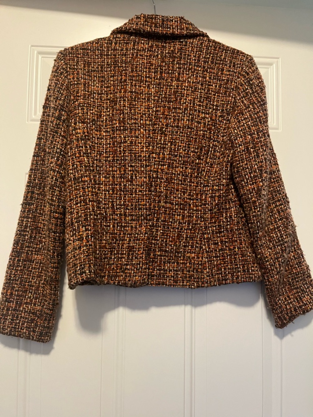 Kate Hill Brown Multi-Tone Tweed Cropped Blazer - Picture 8 of 8